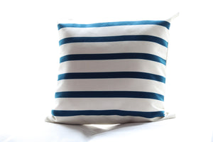 Housses de coussin marinières Bleu