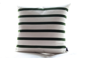 Housses de coussin marinières Verte