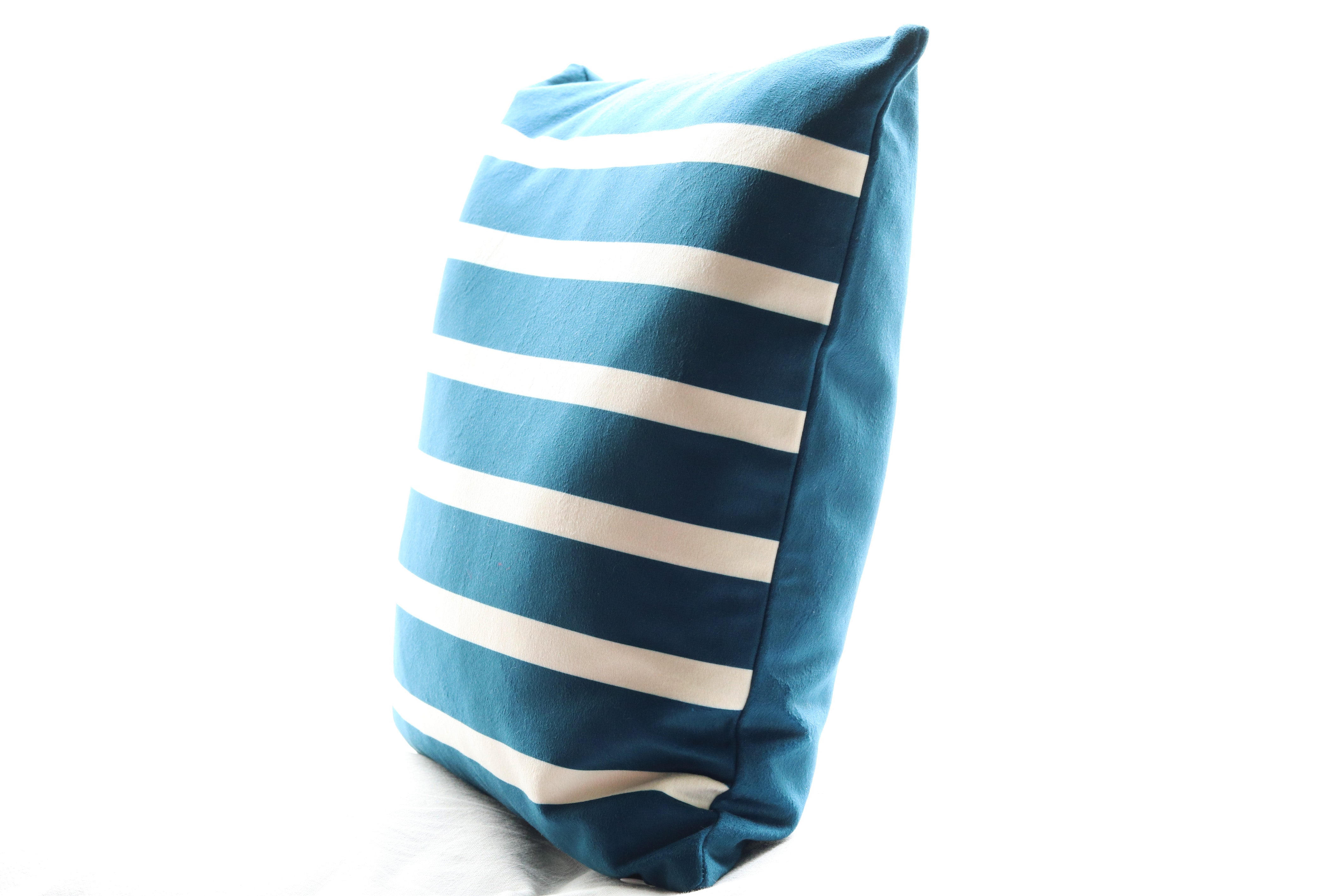 Housses de coussin marinières Bleu