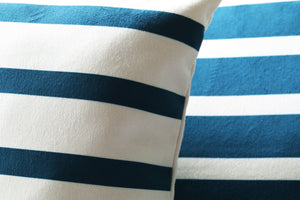 Housses de coussin marinières Bleu