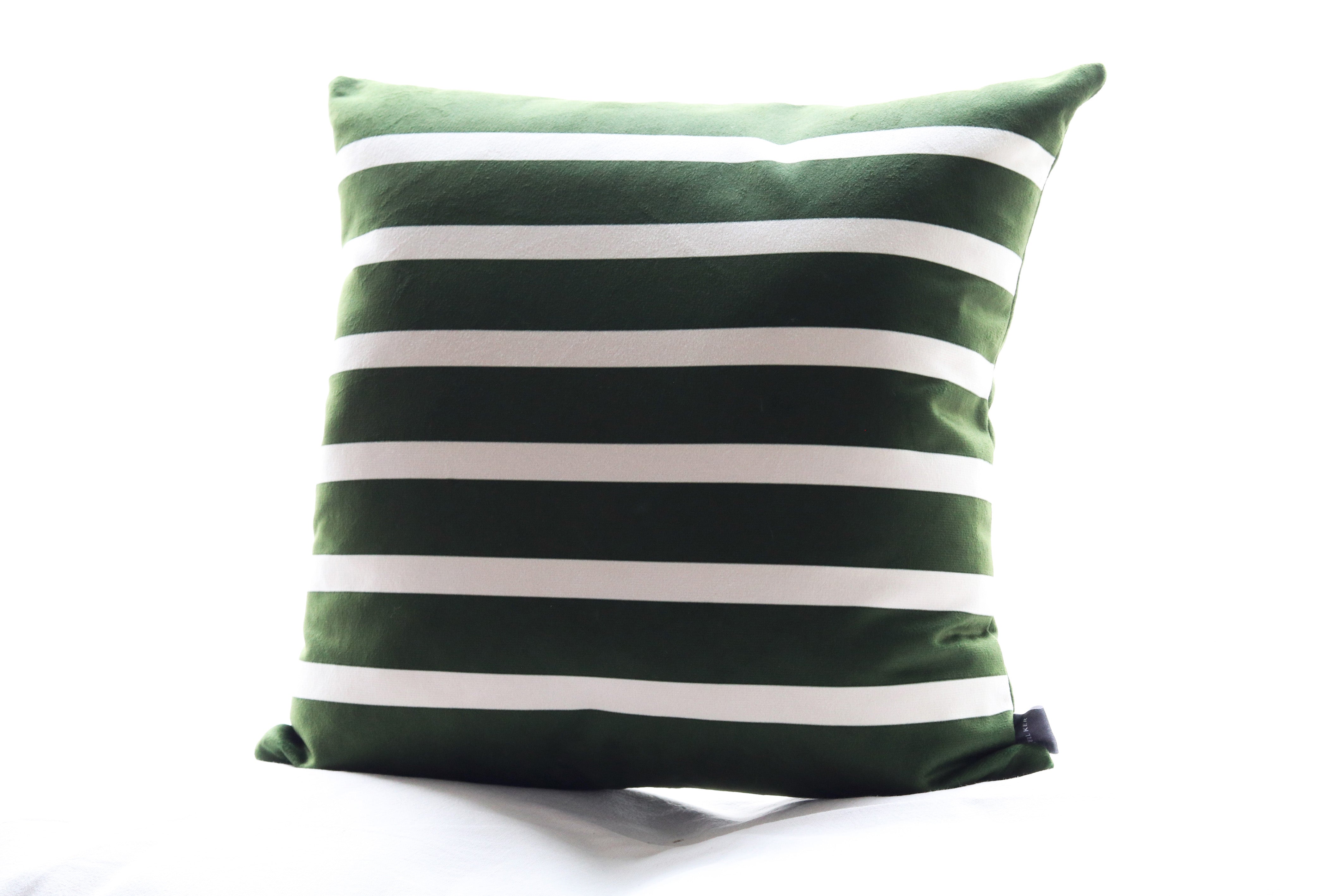 Housses de coussin marinières Verte