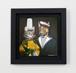 Charger l&#39;image dans la galerie, Tableau Couple Chien Chat
