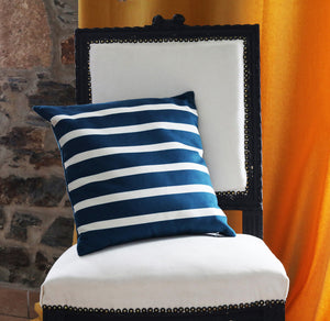 Housses de coussin marinières Bleu