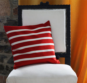 Housses de coussin marinières Rouge